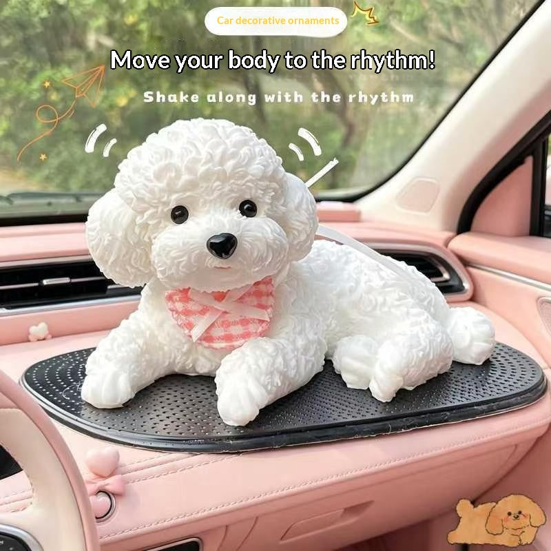🐶 Mini Realistic Teddy Dog Car Ornament
