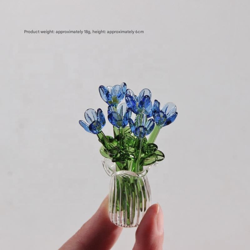 Mini Glass Flower Bouquet Décor