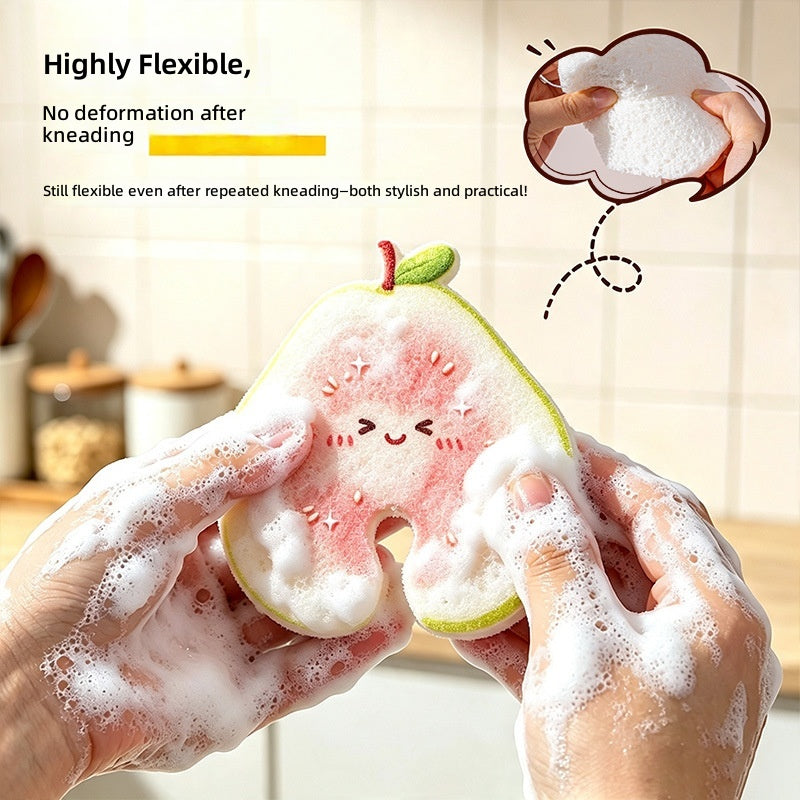 ✨Cute fruit-shaped dishwashing sponge brush🧴🍲
