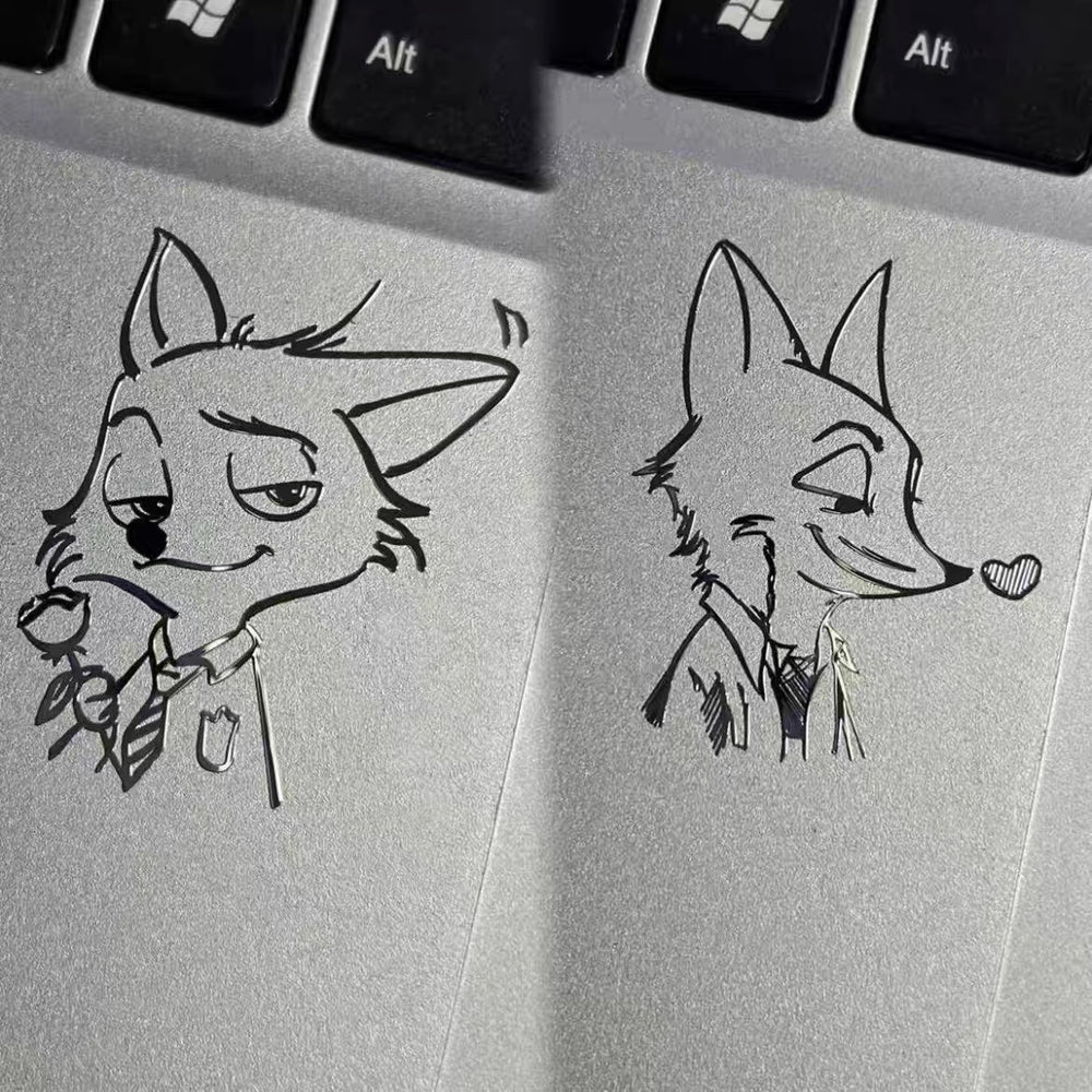 (Imported) 3D Crossing Metallic Stickers