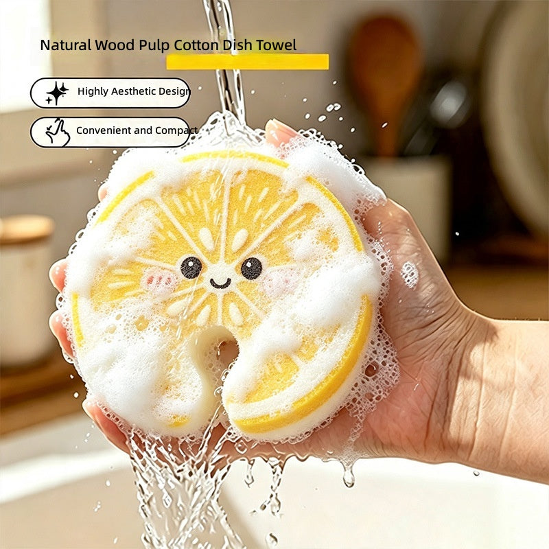 ✨Cute fruit-shaped dishwashing sponge brush🧴🍲