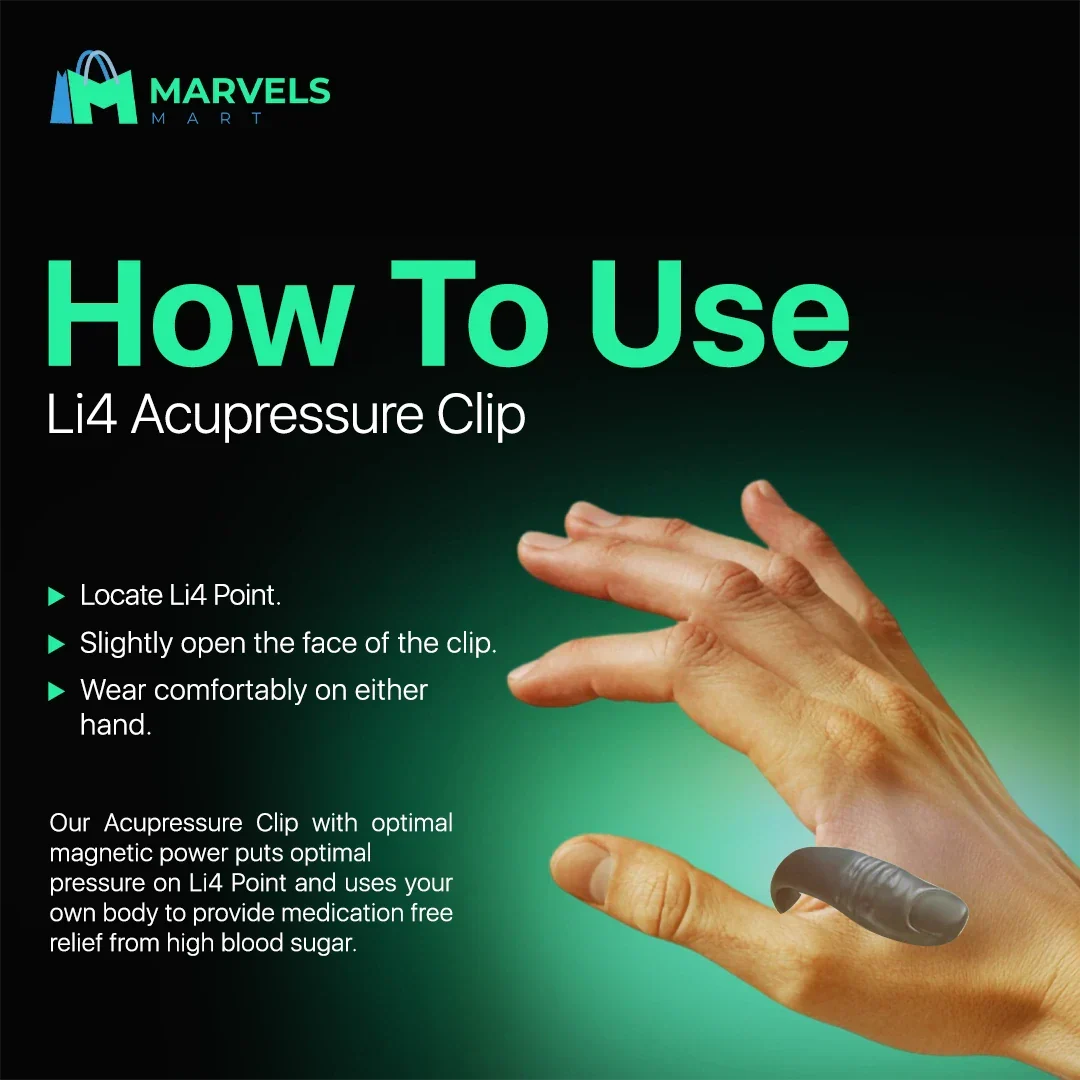 Original Magnetic Acupressure Clip for Sugar Control