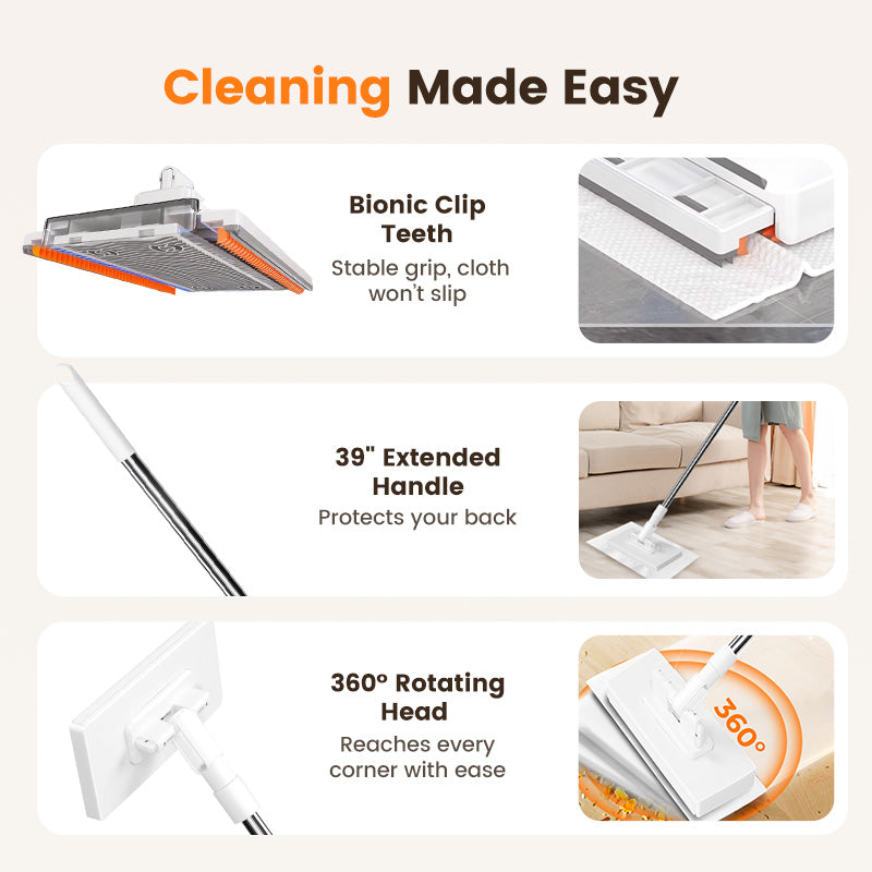 Retractable and Multifunctional Cleaning Mop