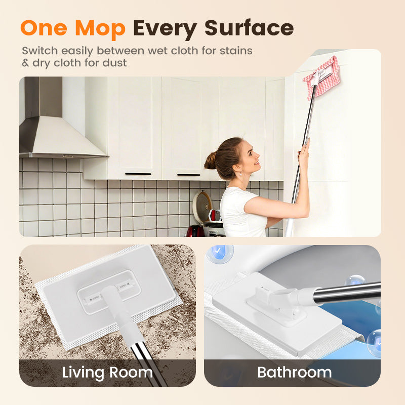 Retractable and Multifunctional Cleaning Mop