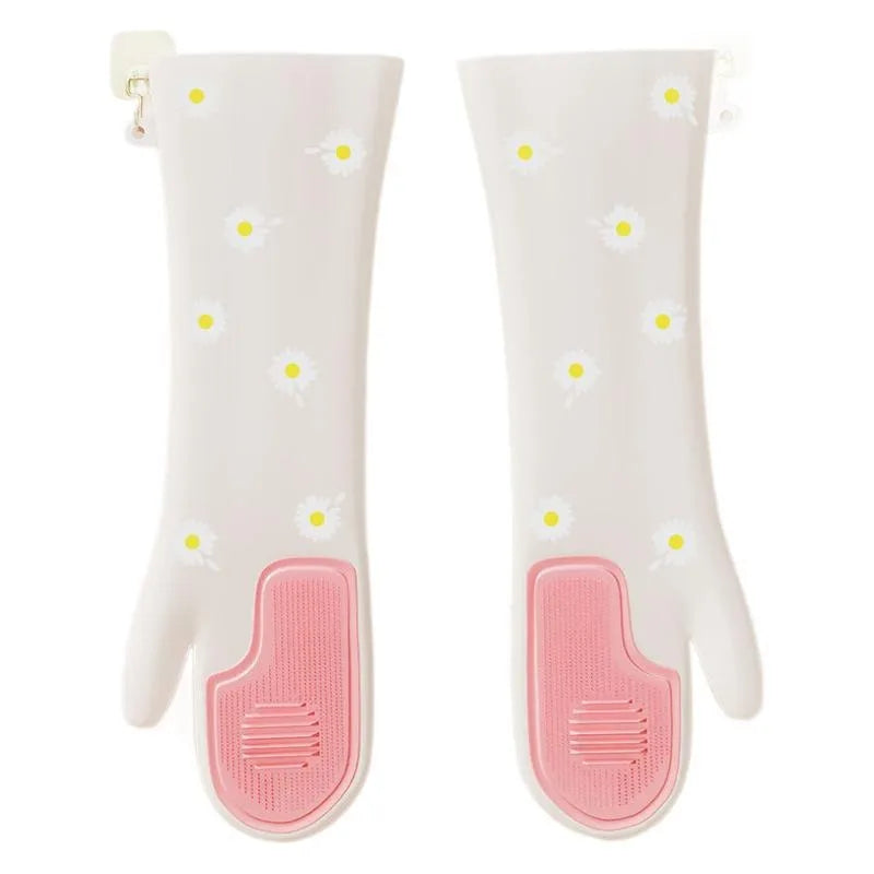 🧤 2-in-1 Kitchen Scrub Gloves – Built-In Dishwashing Brush