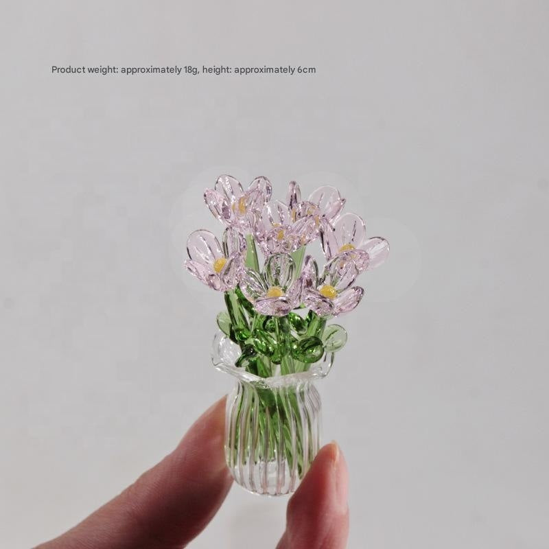 Mini Glass Flower Bouquet Décor