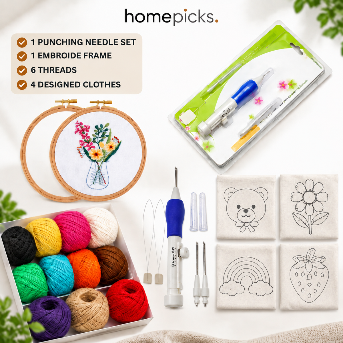🧵 DIY Punch Needle Craft Kit