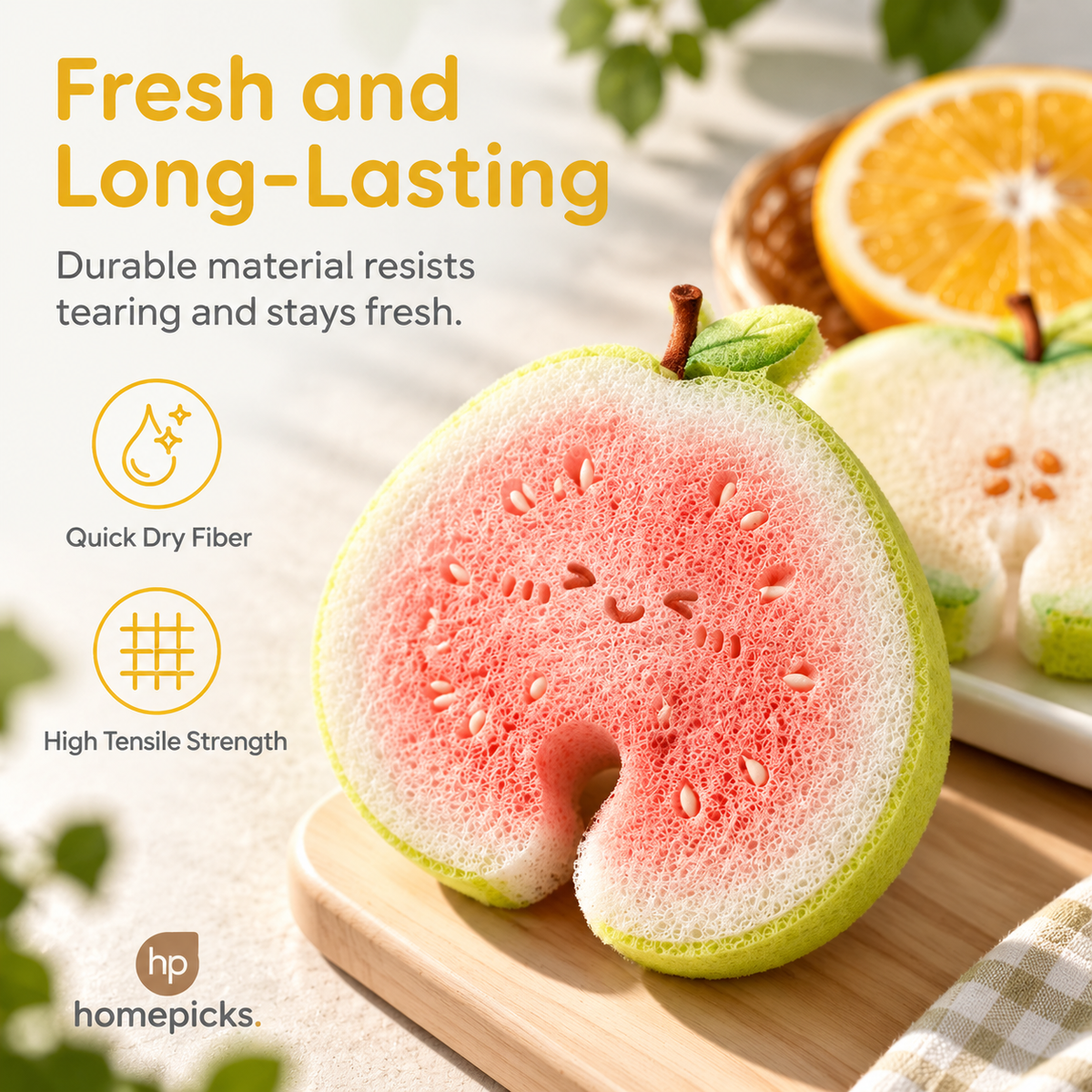 ✨Cute fruit-shaped dishwashing sponge brush🧴🍲