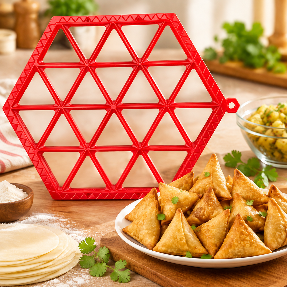 🥟 24 Samosa Making Mold – Fast – Easy – Perfect Shape