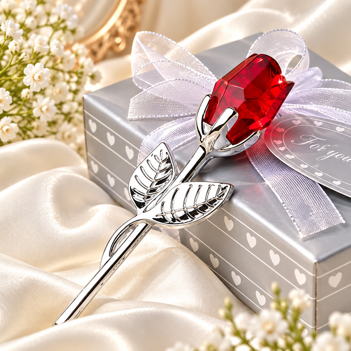 Eternal Love Metal Crystal Rose Timeless Gift