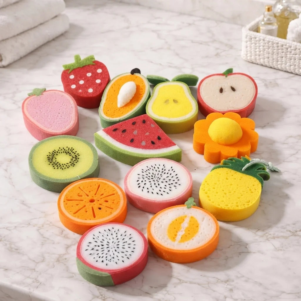 🍊 Fruit Glow Dish Scrubber