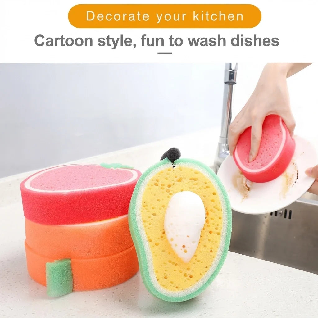 🍊 Fruit Glow Dish Scrubber