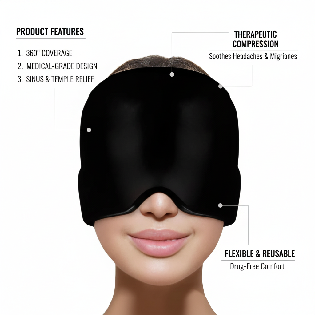Migraine Relief Cap - Cold & Compression Therapy