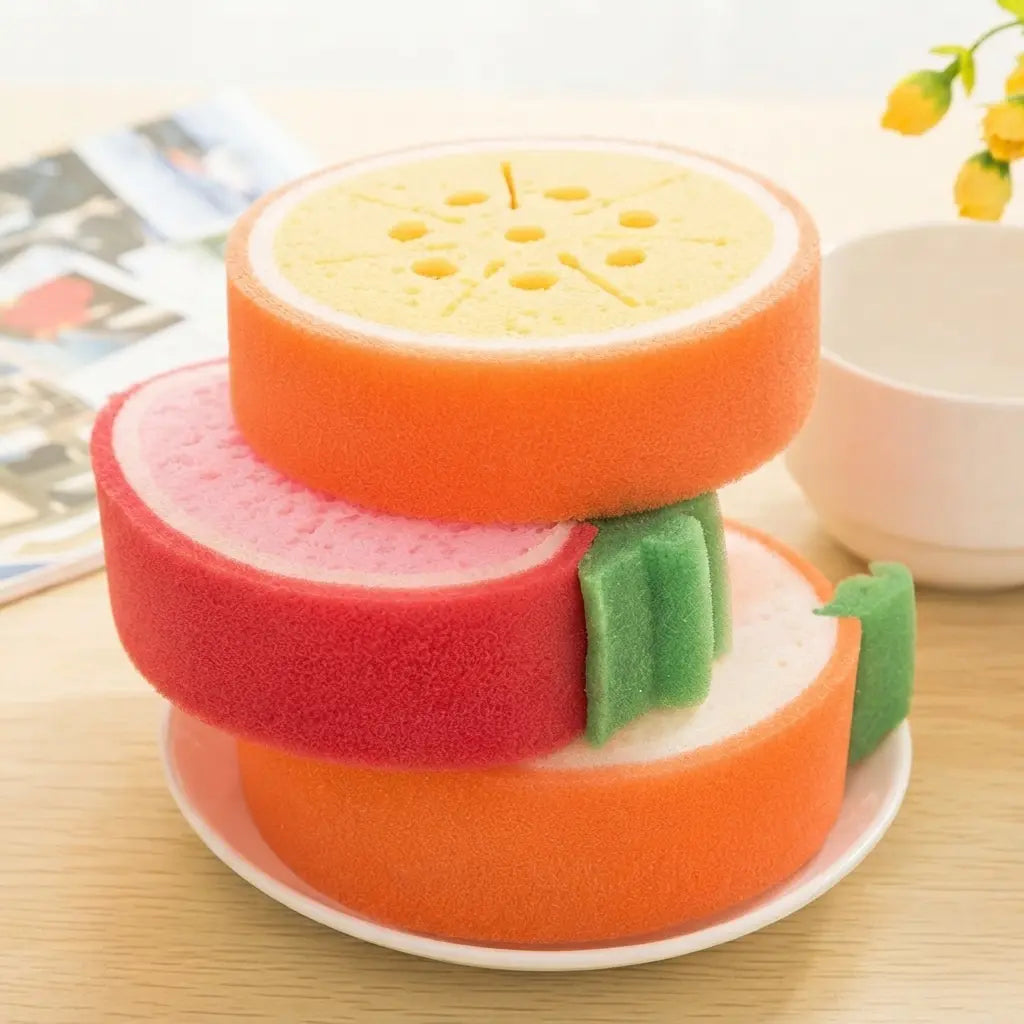 🍊 Fruit Glow Dish Scrubber