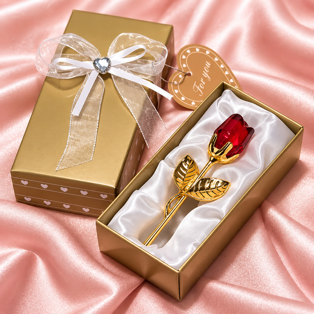 Eternal Love Metal Crystal Rose Timeless Gift