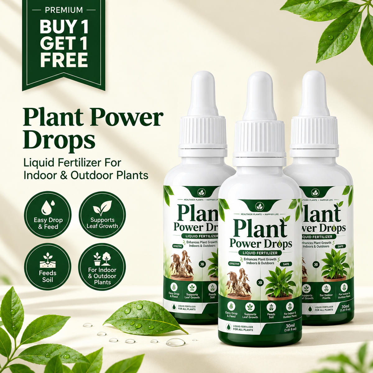 Plant Power Drops™ – Liquid Fertilizer For Plants