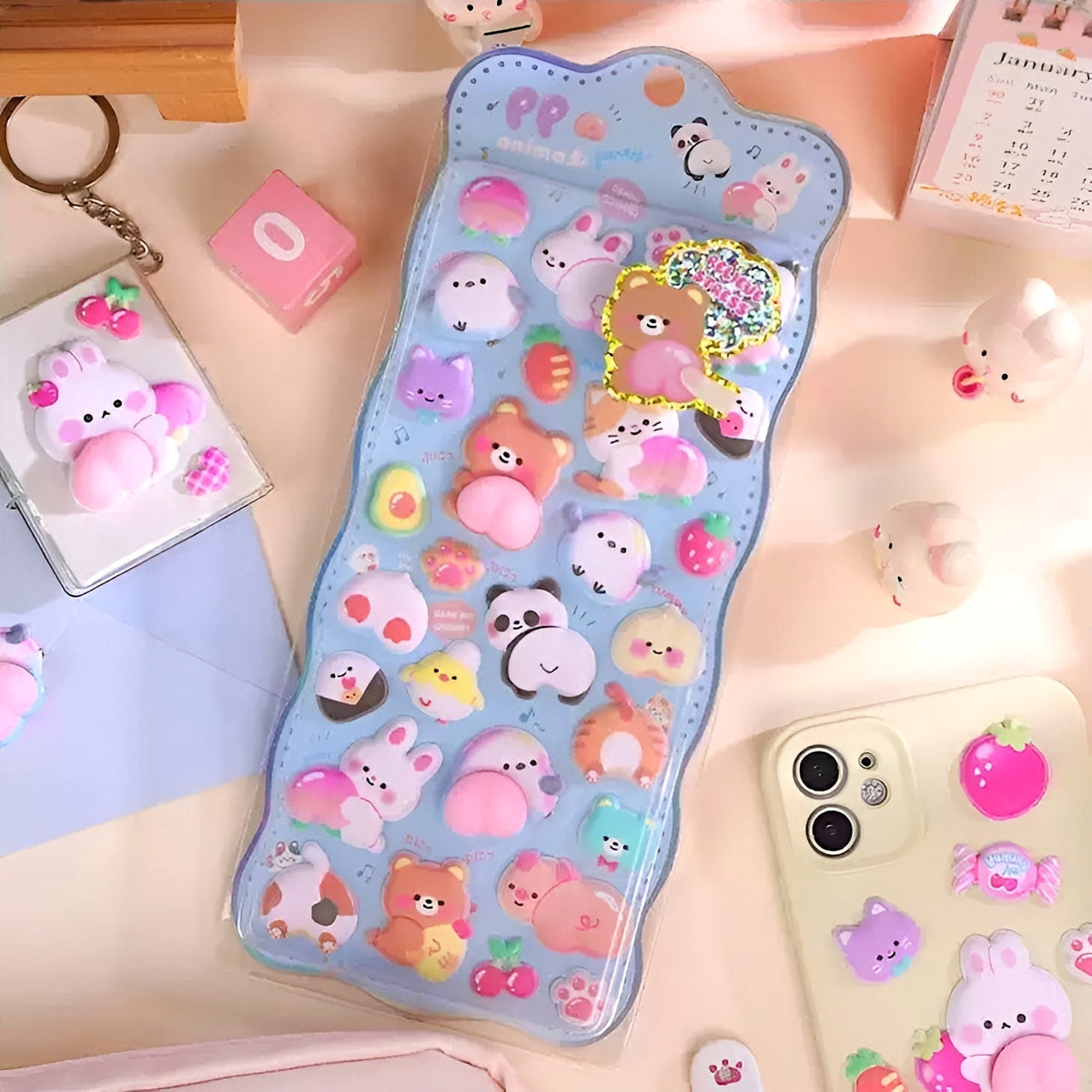 Mochi Mochi Puffy Stickers - Squishy Edition