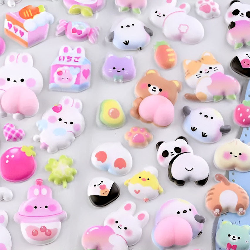 Mochi Mochi Puffy Stickers - Squishy Edition