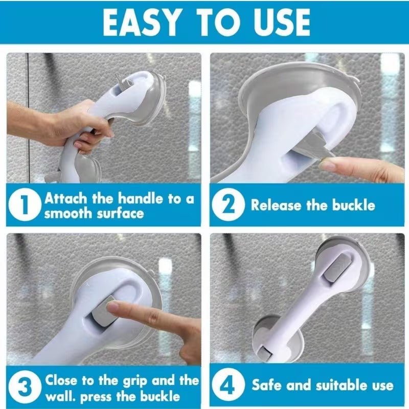 Large Non-Slip Shower Handle – Powerful Suction