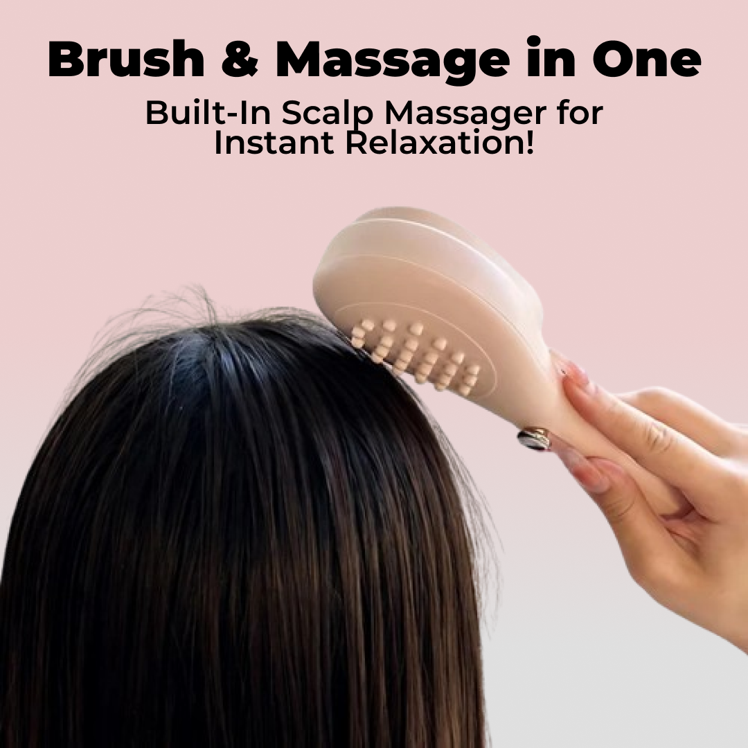 Pro - Self-Cleaning Hairbrush with Built-In Scalp Massager